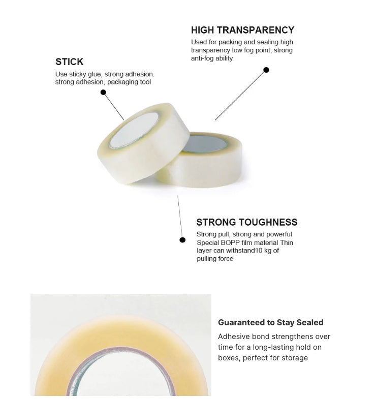 Carton Sealing Tape, Box Tape, Box Sealing Tape In Stock - Foto 12