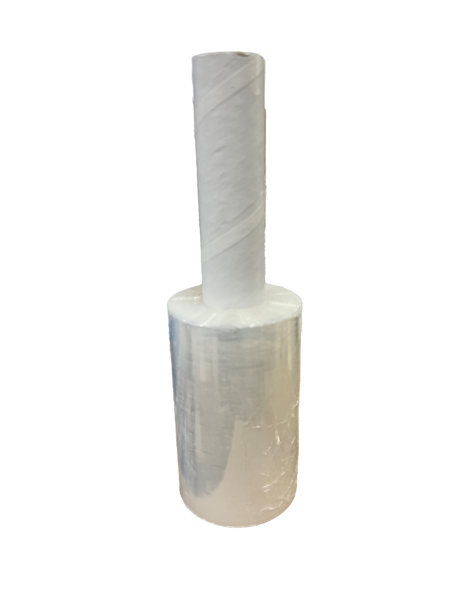 12 Rolls Stretch Shrink Film – 5" X 1000 FT, 80 Gauge, Hand Wrap With Handle – Clear