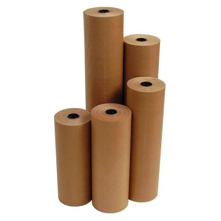 24 40# 900' Brown Kraft Paper Roll Shipping Wrapping Cushioning Void –