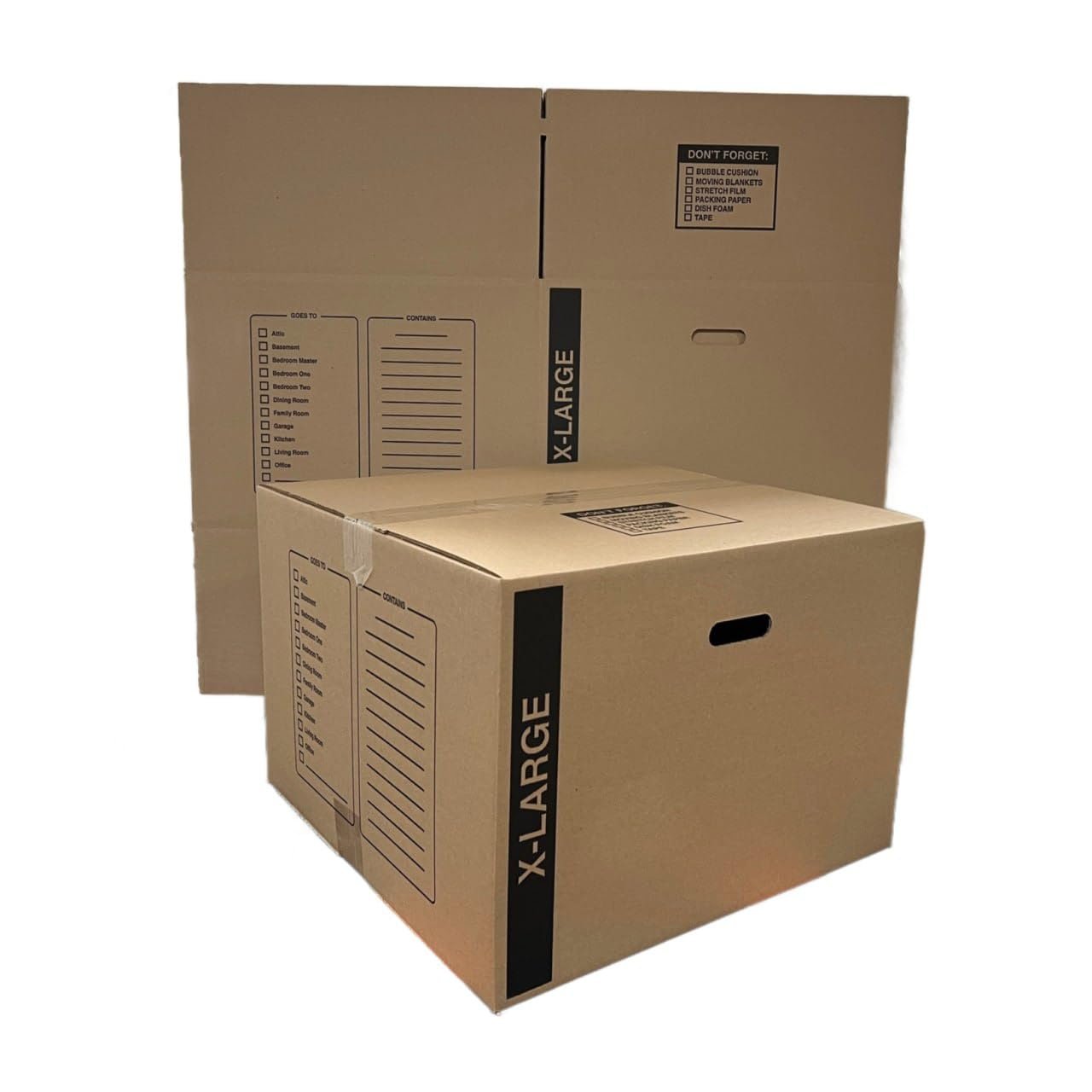 10 - Pack X-Large Cardboard Moving Boxes 23x23x16 32 ECT With Handles ...