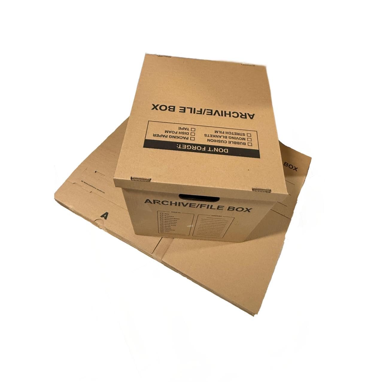 supplyhut 12 - Pack 18x15x14 Medium Standard File Storage Moving Box w ...