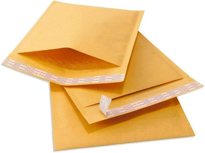 250 #0 6x10 Kraft Bubble Mailers — Self Seal
