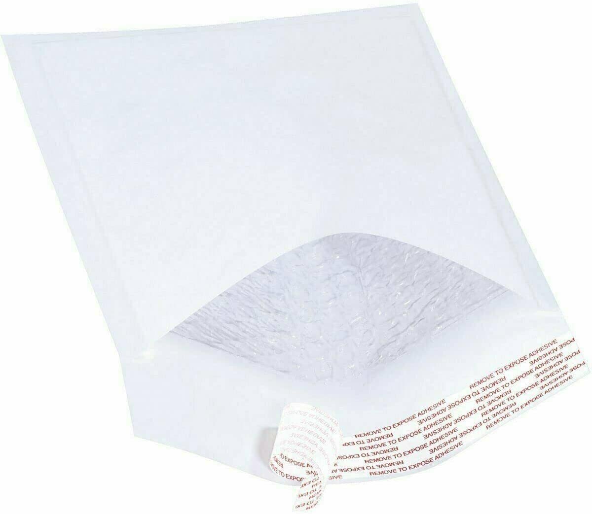 100 #000 4x8 White Kraft Paper Bubble Padded Envelopes Mailers Shippin ...
