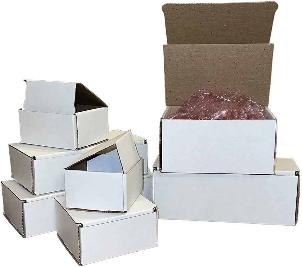 100-Pack 6x4x4 Corrugated Cardboard Boxes - Lightweight Mailing & Shipping Cartons
